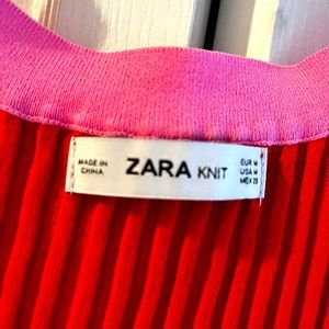 Zara Red and Pink dress